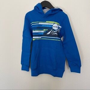 NWT Eddie Bauer boys graphic camp fleece hoodie sweatshirt sz.XS(5/6)